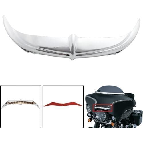 Motorcycle Accessorie Bat Brow Batwing Fairing Accent Trim For Harley Electra Street Glides Trikes 96-13 Headlamp Eyebrow Eyelid
