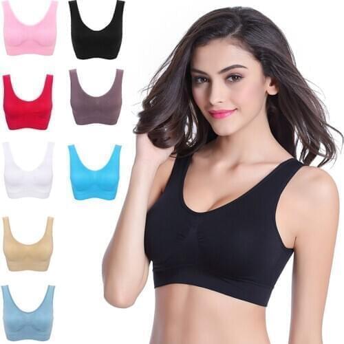 Fashion Skinny Activity Tank Top Seamless Bra Plus Size Soft Breathable Women Bra Wireless Brassiere Push Up Big Size Top Vest