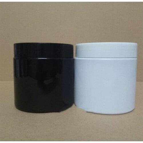 10/20/30pcs 200ml 250ml Black/White Cosmetic Face Cream Bottles Lip Balm Sample Container Jar Pot Makeup Store Vials