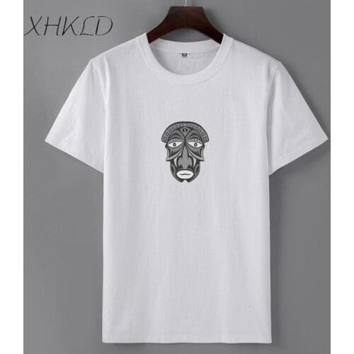 XHKLD t-shirts men Anime Printed Fashion Fitness Casual For Male o-neck short sleeve Cotton Hipster Hip-hop Tee Shirt Plus Size