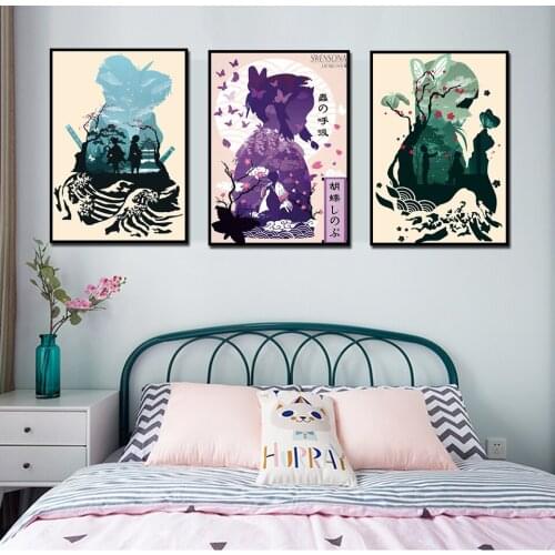 High Definition Apanese Anime Demon Slayer Picture Art Home Decor Quality Canvas Painting Poster Bedroom