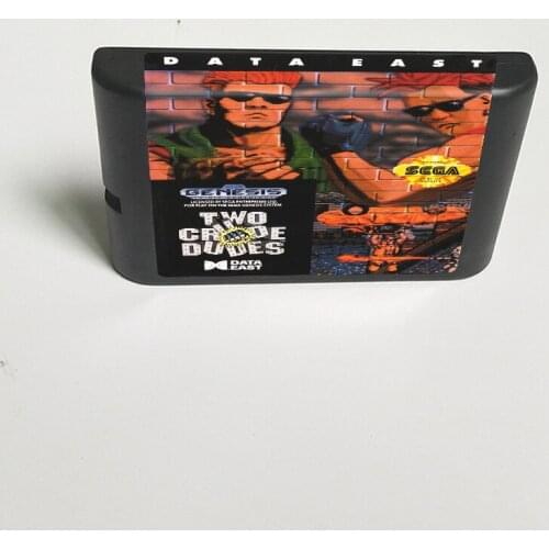 Two Crude Dudes - 16 Bit MD Game Card for Sega Megadrive Genesis Video Game Console Cartridge