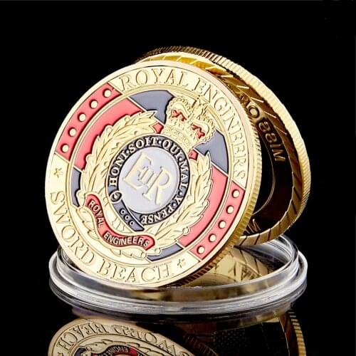 1944.6.6 D-Day Royal HR Special Customized Gold Plated 999 Replica Souvenir Metal Coin Collection And Gifts