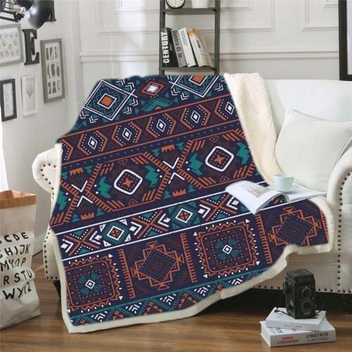 Colorful Bohemian Chenille Plaids Blanket on Sofa/Bed large Cobertor air conditioning Throws Blanket geometric series