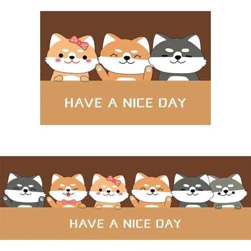 Kitchen Mat Cartoon Animals Long Strip Non-Slip Entrance Doormat Bedroom Home Floor Decoration Carpet Absorbent Bath Carpet Rug