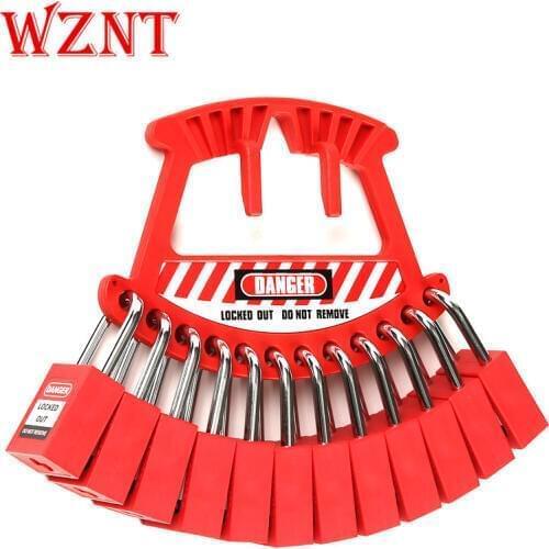NT-PH01 12 Lock Portable Padlock Rack Lockout Portable safety padlock rack Plastic hanging Portable key management