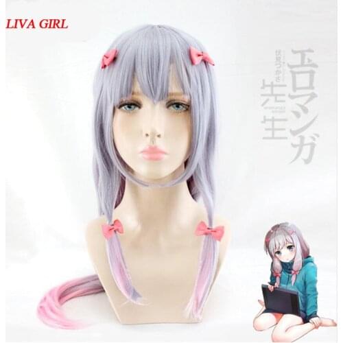 LIVA GIRL NEW High quality Izumi Sagiri Cosplay Wig EROMANGA SENSEI Costume Play Wigs Halloween Costumes Hair 1078