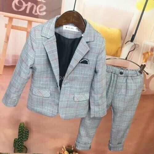 2020 child Formal Jacket +Pants suit slim and beautiful School Boys Suit Wedding and Birthday Party wear sets 2- 10 years