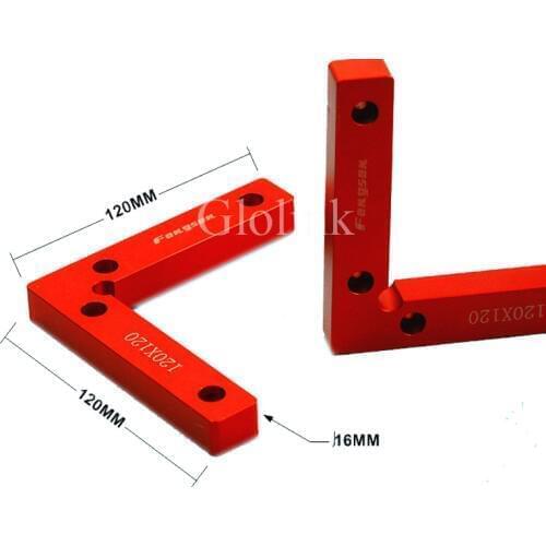 90 Degree Positioning Squares 4.7" x 4.7" Aluminium Alloy Right Angle Clamps Woodworking Carpenter Tool L Block Square 1pc