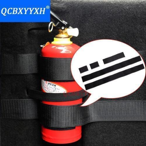 QCBXYYXH 5pcs/set Car Receive Content Bag Storage Fire Extinguisher Fixing Belt For KIA Toyota Nissan Honda BMW Audi Skoda Mazda