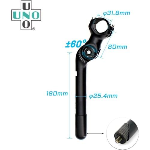 UNO Aluminum alloy Adjustable Angle Bicycle 31.8*80/100/120mm Handlebar Bike Stem Riser Front Fork Stem Adapter Accessories