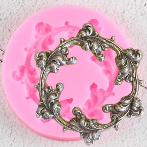 Scroll Relief Leaf Border Silicone Mold Flower Garland Fondant Cake Decorating Tools Chocolate Gumpaste Mold Candy Clay Molds