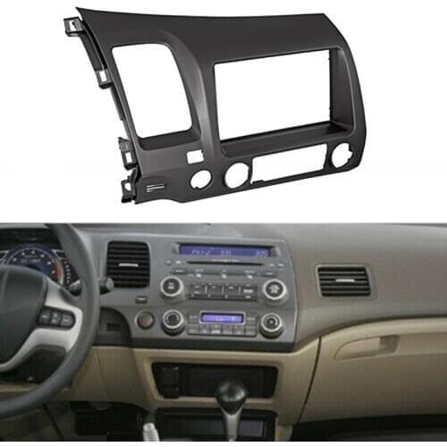 Grey Double Din Car Radio Dash Kit Wiring Harness Fits for 2006-2011 Honda Civic