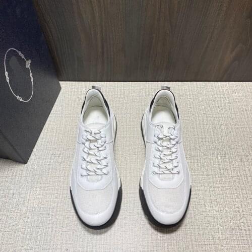 Cowhide mesh breathable mens leather shoes thick-soled leather shoes mens gentleman lace-up leather shoes casual shoes