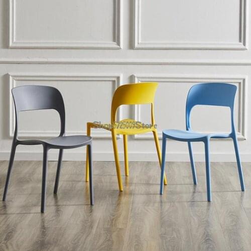 Nordic dining chair modern minimalist plastic chair net red backrest stool thickening leisure chair home makeup desk chair