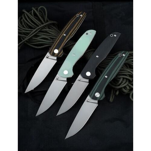 Bear F95 Folding Knife D2 Blade G10 Handle Survival Camping Utility Knives Pocket Rescue Outdoor Military Knife EDC Tools