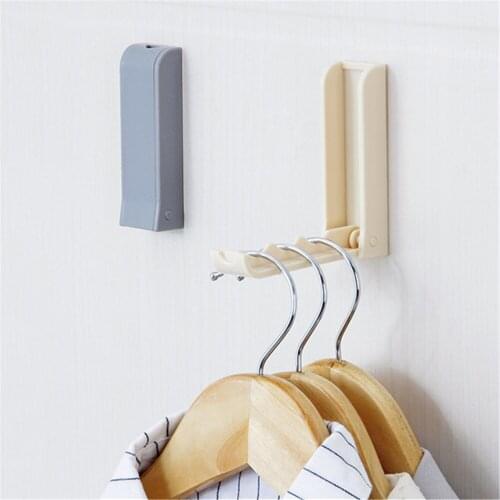 Foldable Invisible Hangers Home Storage Key Cloth Hook Self-adhesive Door Tiles Wall Holder Kitchen Gadgets Bathroom Accessories