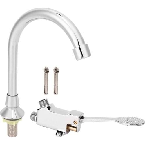 Bathroom Faucet Wash Basin Faucet Single Hole Bathtub Faucet Faucet Set with Foot Pedal Fittings
