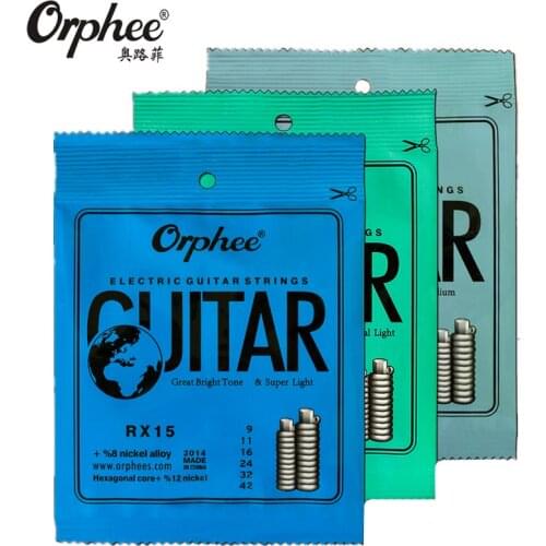 Orphee RX15/17/19 Electric Guitar Strings Nickel Alloy String Super Light Tension Guitar Accessories 009/010/011
