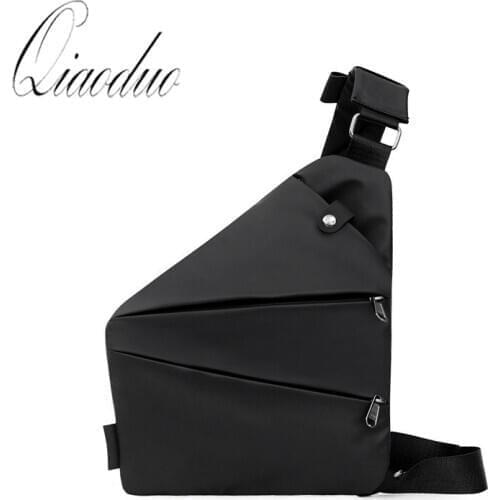 Qiaoduo Multifunctional mens canvas shoulder bag crossbody sports bag men travel business one-shoulder storage anti-theft bag