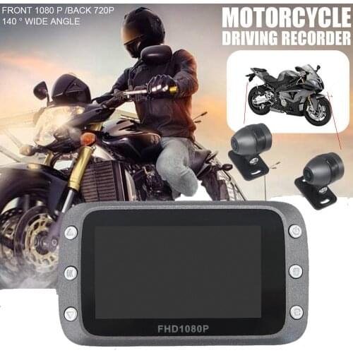 Motorcycle DVR Dash Cam WiFi 1080P+720P Full HD Front Rear View Waterproof Motorcycles Camera GPS Logger Recorder Night Vision