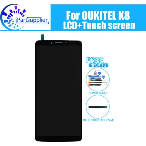 OUKITEL K8 LCD Display+Touch Screen 100% Original Tested LCD Digitizer Glass Panel Replacement For OUKITEL K8