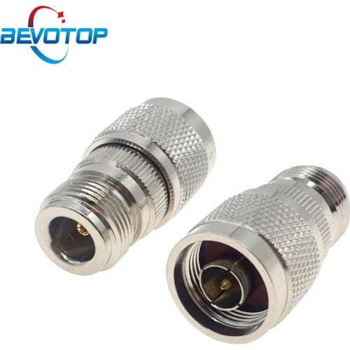1PCS N T Male Plug to N Female Jack Straight N Type Adapter RF Coaxial Connector Copper Nickel Plated Plug Jack