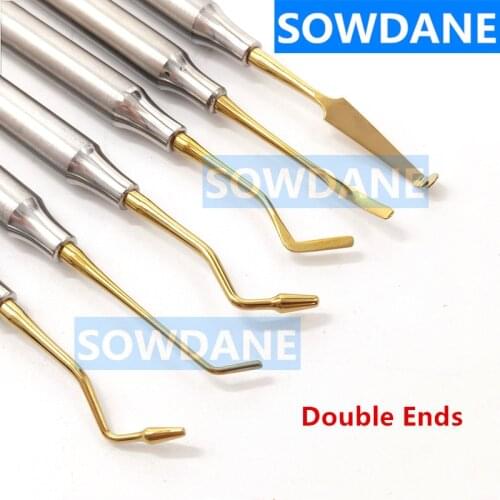 Teeth Whitening Composite Resin Filling Spatula Titanium plated Head Resin Filler set Dental Tool thick handle Restoration set