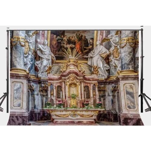 150x210cm Religion Indoor Church Backdrop Art Sculpture Photography Background Studio Props