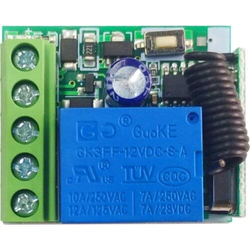 433MHz 433 MHZ AC 85- 220V 10A 1 Ch Channel Wireless RF Remote Control Board Transmitter Receiver Relay Switch Module