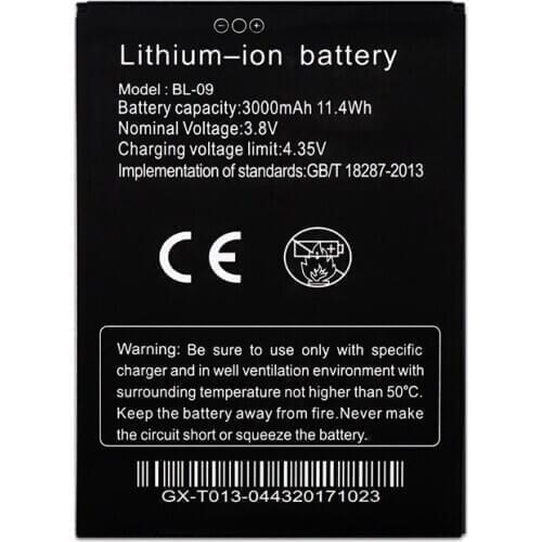 3000mAh BL 09 BL-09 Battery for THL T9 Pro Bateria Accumulator 3.8V lithium-ion Batterij