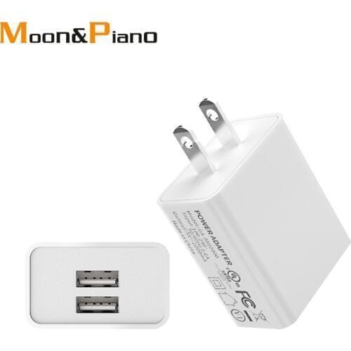 US Adaptor 5V2A Dual USB Charger Travel Wall Japan USA Standard Mobile Phone High Quality Electronic Plug Stable Charging