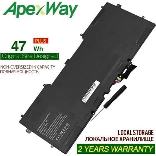 ApexWay 7.4V 55WH C4K9V New Laptop Battery for DELL XPS 12 XPS13- L321X XPS13-L322X L321X C4K9V 3H76R Y9N00 489XN Y9N00