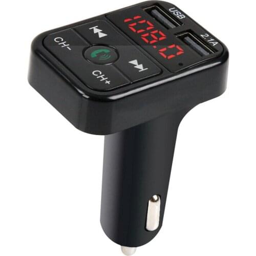 Car FM Transmitter Bluetooth 5.0 Wireless Handsfree Audio Receiver Auto MP3 Player 2.1A Dual USB Fast Charger Car Accessories