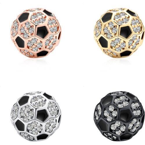 4 Color Brass Cubic Zirconia Ball Beads Jewelry Making Accessories Micro Pave Hole Charms Diy Jewelry Bracelets Necklace Gifts