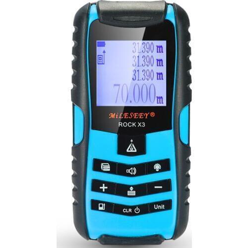 New ROCK X3 Digital Handheld 70m Laser Distance Meter Tester IP67