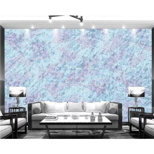 Decorative wallpaper Hand-painted line leaf background wall painting