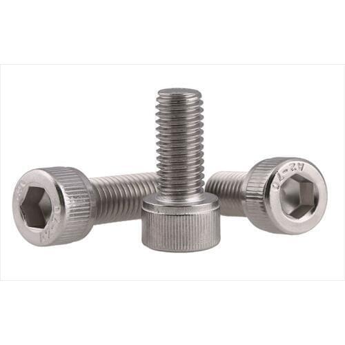 DIN912 304 stainless steel bolts high strength hex socket screws M1.4 M1.6 M2 M2.5 M3 screws twill cylindrical head bolts