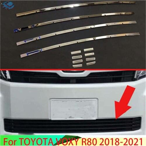 For TOYOTA VOXY R80 2018 2019 Front Grille Accent Cover Lower Mesh Trim Molding Styling Bezel Garnish Used in hybrid