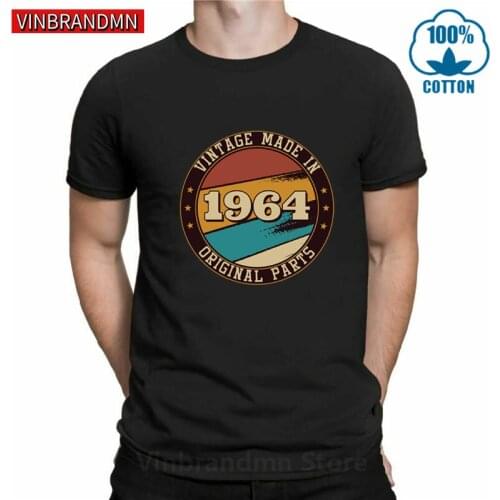 Classical Vintage 1964 T shirt male 56th Birthday Fathers day gift Idea Tee Tops Born in 1964 Classic 56 Years Old 1964 T-shirt