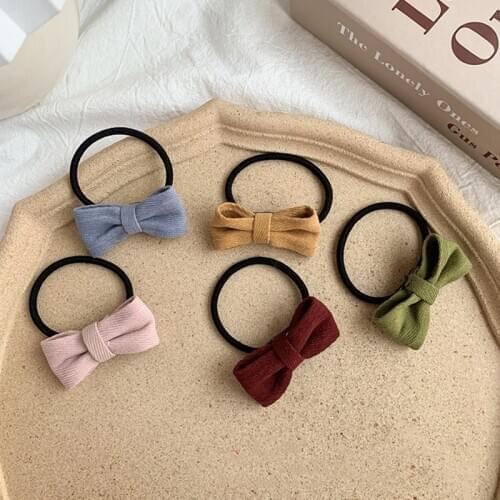 Korean Style Butterfly Elastic Hair Bands For Girls Bow Hair Accessories Hair Ring Head Rope Hair Clips Hairpin Barrettes