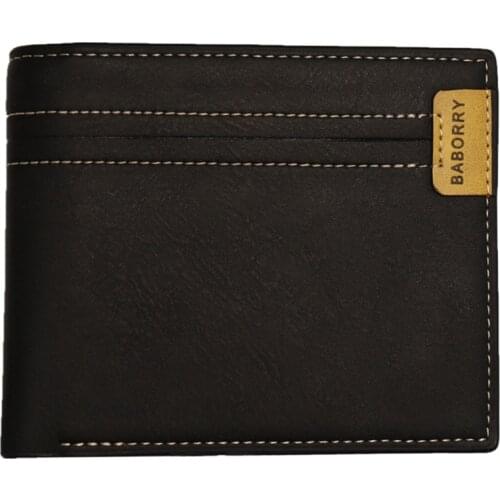 Mens Wallet PU Leather High Quality RFID Anti-theft Male Short Wallets Men Bi-Fold Coin Purse Card Holders Casual Money Clip