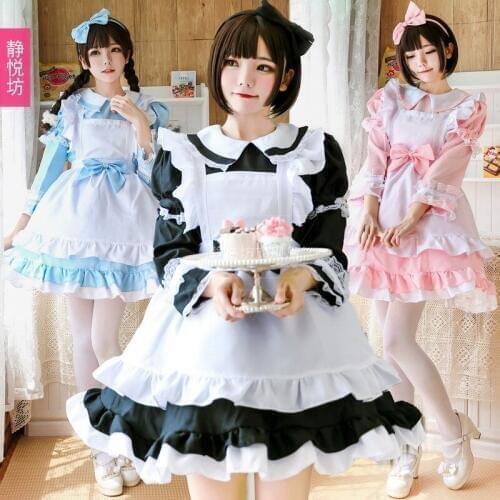 Halloween costume Alice in fantasy wonderland maid outfit cosp costume lolita long sleeve soft sister cute princess skirt