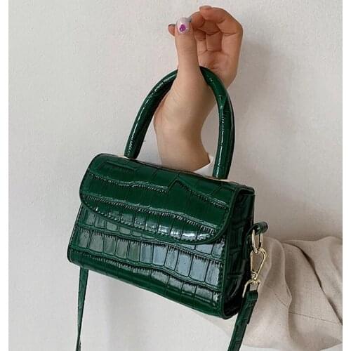 Crocodile Pattern Crossbody Bags For Women 2021 Small Chain Handbag Small Bag PU Leather Hand Bag Ladies Designer 5colour hot