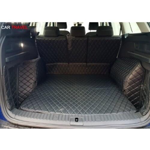 Best quality mats! Special car trunk mats for Skoda KODIAQ 5 seats 2019 waterproof boot carpets cargo liner mat for KODIAQ