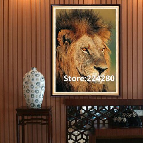 New Needlework,for embroidery,DIY Animal lion 14CT Unprinted Cross stitch kits,Art Pattern counted Cross-Stitching decor