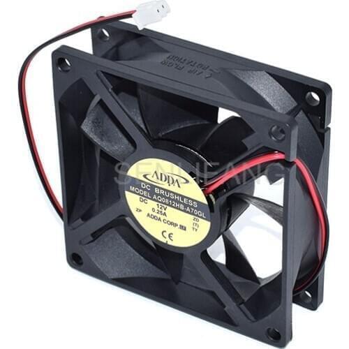 Genuine For ADDA AQ0812HB-A70GL 12V 0.25A 8CM 8025 2-Wire Advanced Waterproof Cooling Fan