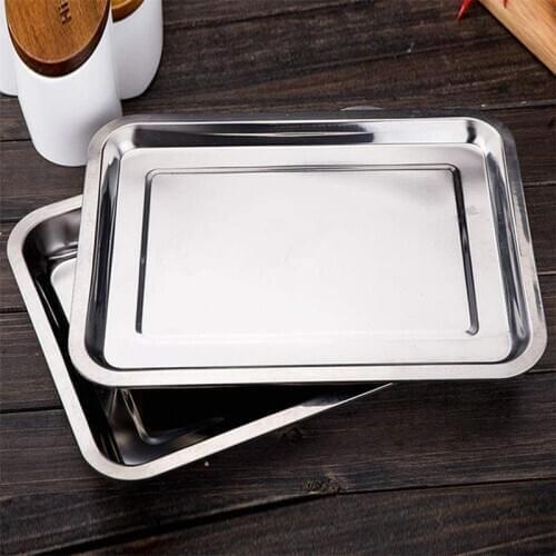 Stainless Steel Baking Tray Baking Sheet Oven Tray Pans Baking Dishes Cake Cookies Pizza Baking Pan Kitchen Tool