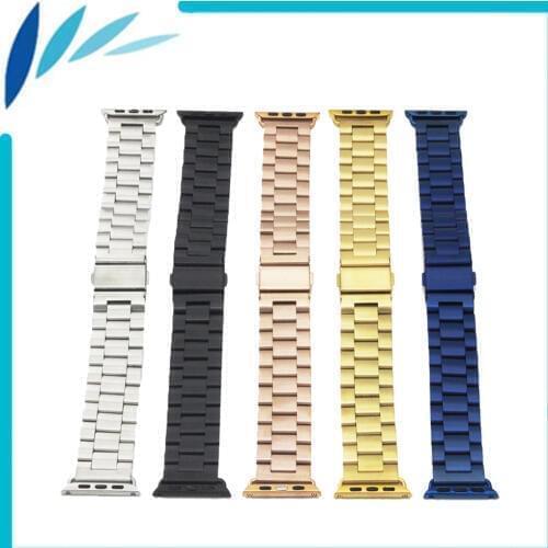Stainless Steel Watchband for iWatch Apple Watch / Sport / Edittion 38mm 42mm Folding Clasp Strap Band Wrist Belt Bracelet