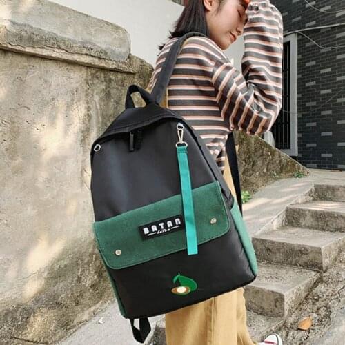 Large High School Bags for Teenage Girls Backpack School Women Nylon University Campus Bookbag Student Schoolbag Multifunctional